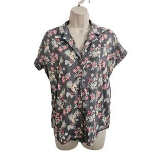 MARINE LAYER X L&F KIRA Reverse Hawaiian Button-down Shirt Size S